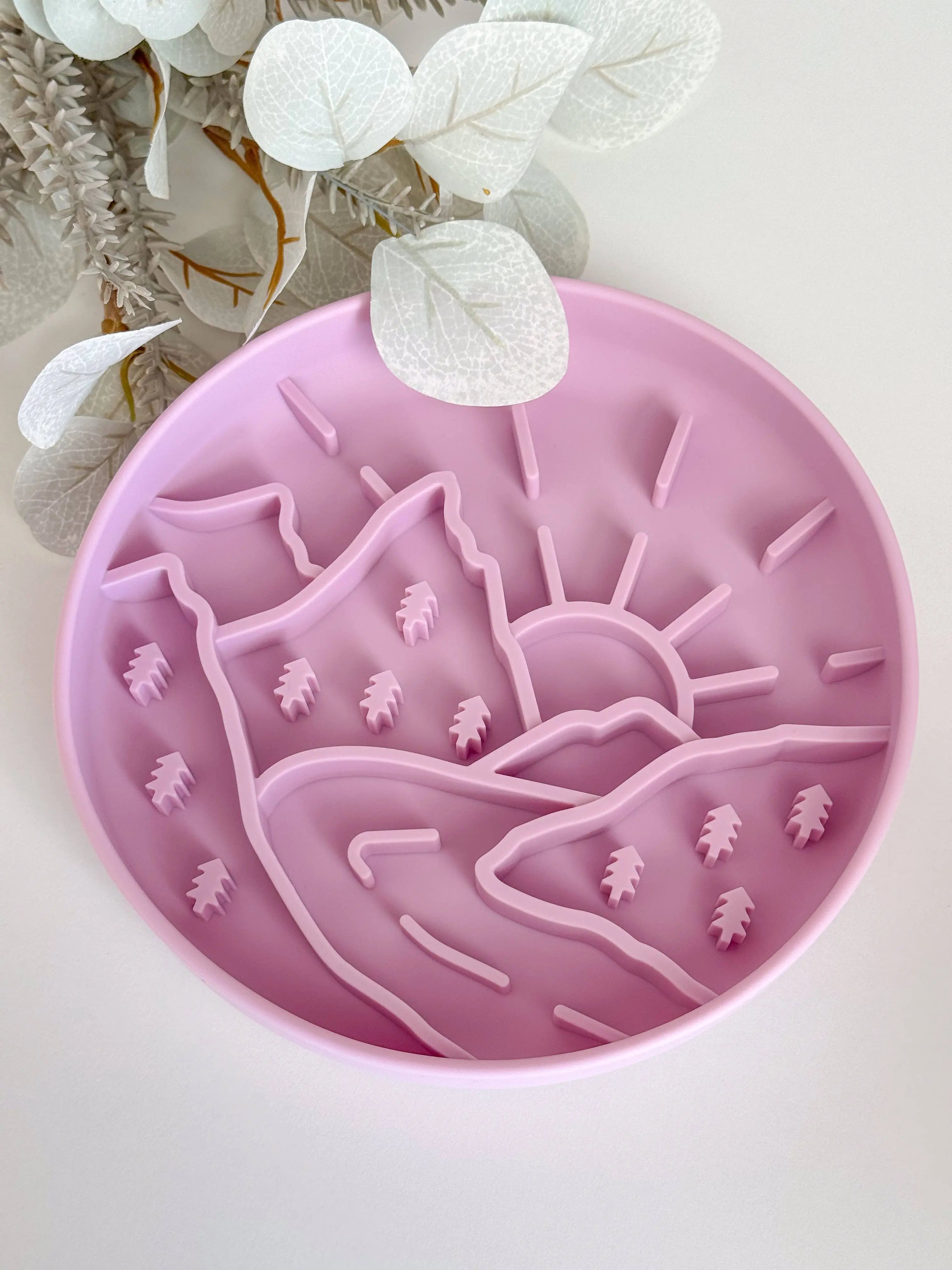 Slow Bowl Mountains – miska spowalniająca i mata do lizania dla psa (Pink)