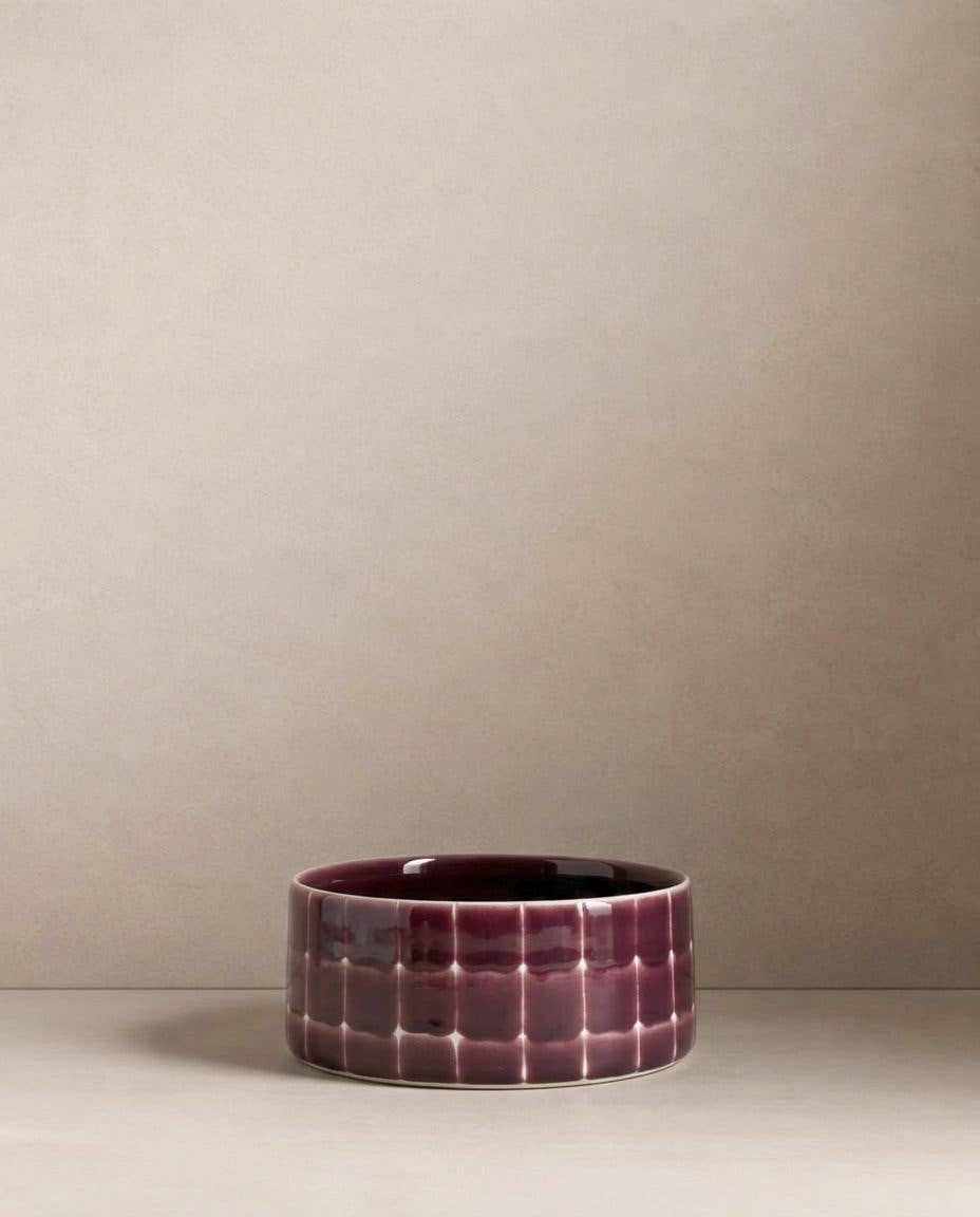 Pool Stoneware Pet Bowl 16,5cm Burgundy
