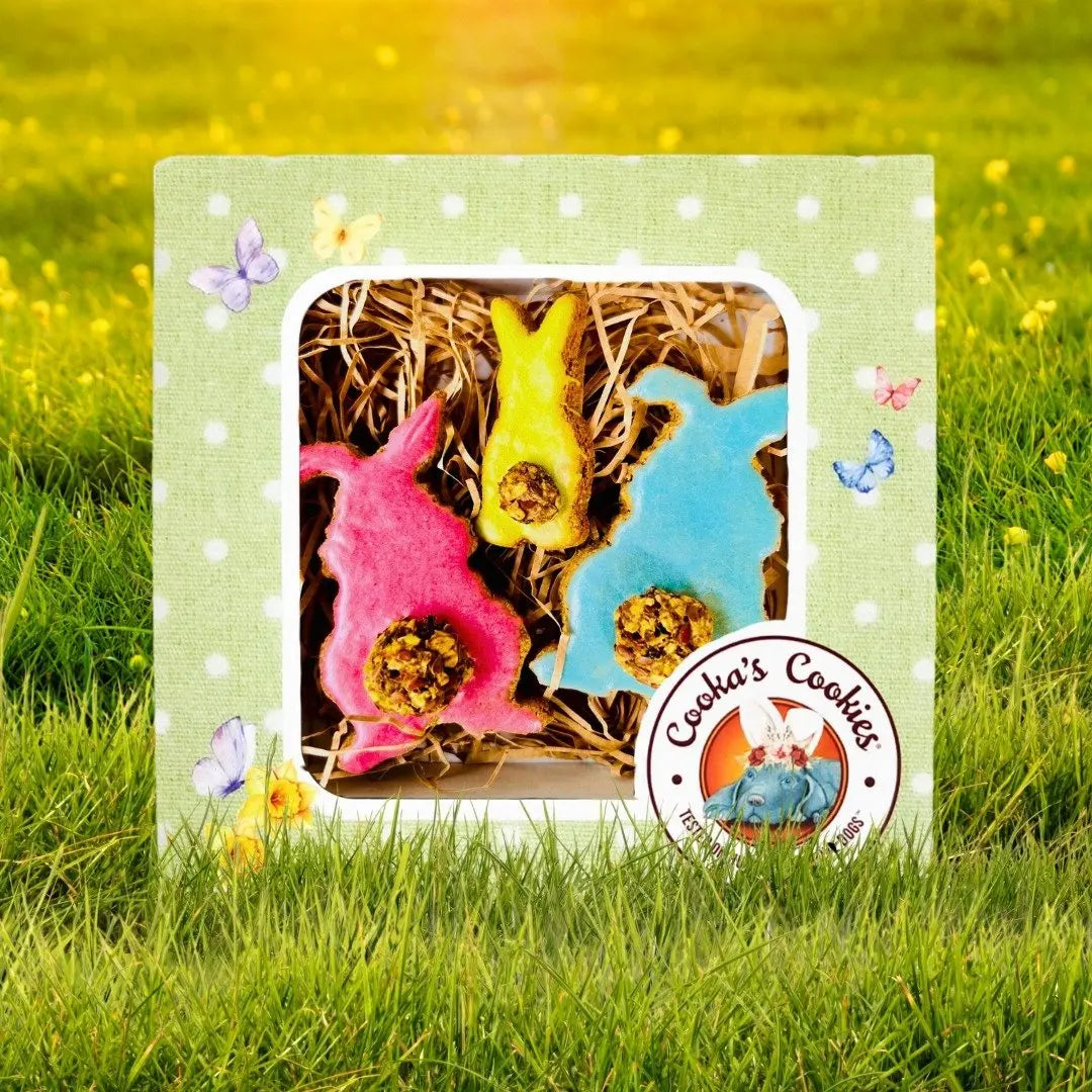 Cooka's Cookies Easter Box SOMEBUNNY LOVES YOU – wielkanocne ciasteczka dla psa 3 szt
