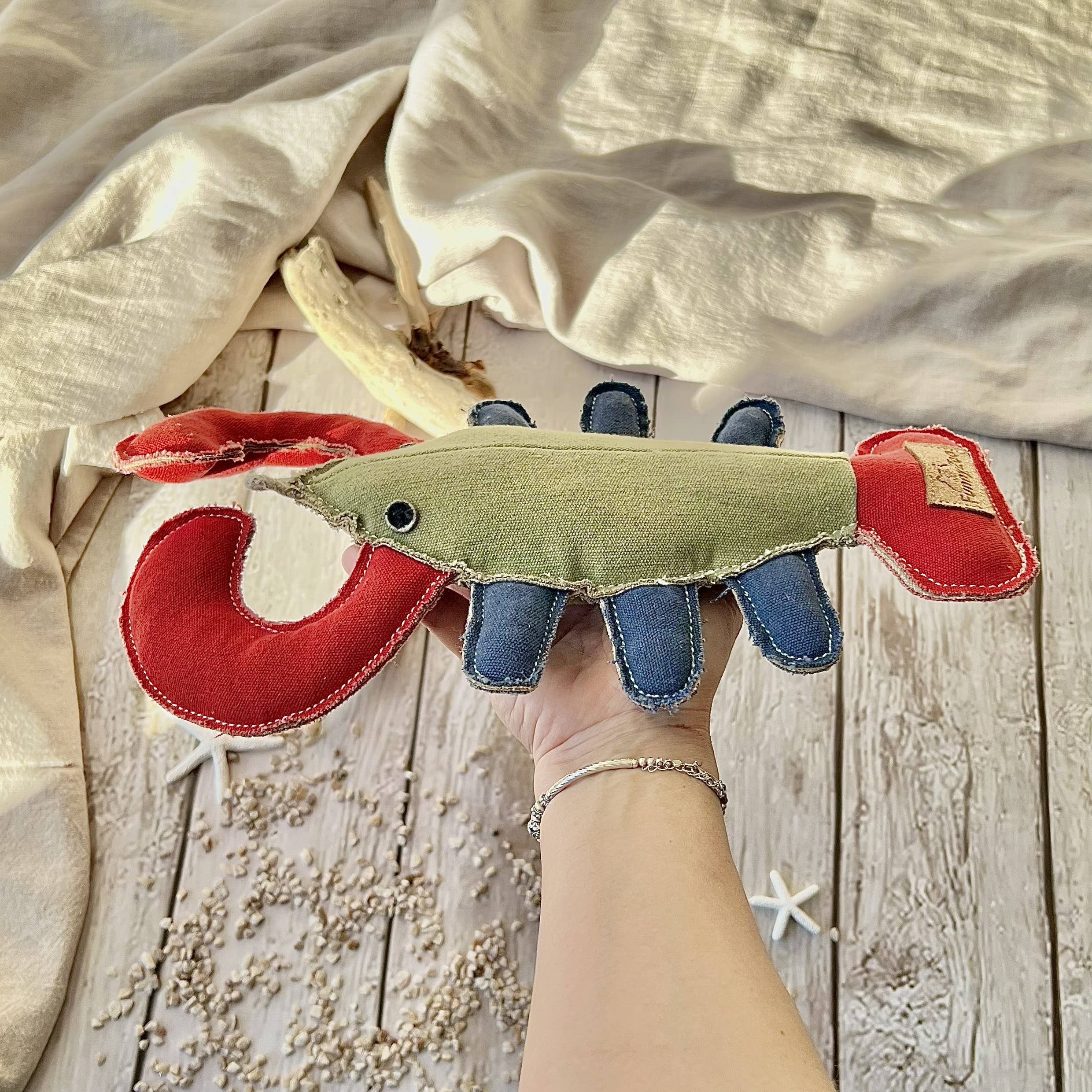 Homar z wytrzymałego płótna bawełnianego z wypełnieniem z włókna kokosowego 🦞  lub jako nazwa produktu: