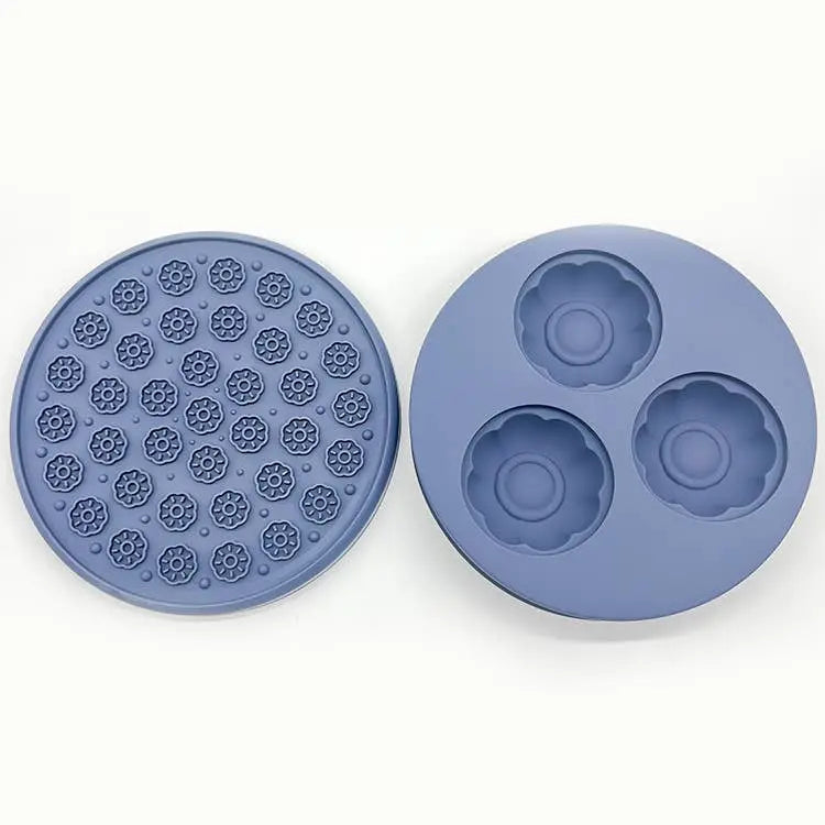 3in1 Slow Bowl, Lick Mat, Treat Mold for Dogs: Blue