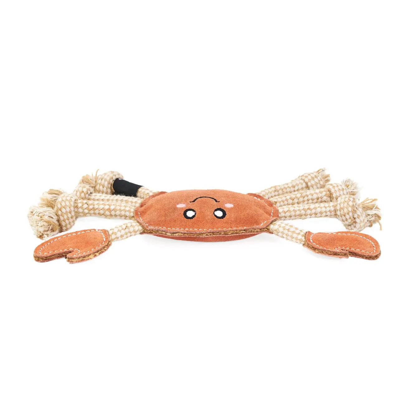 Zippypaws Ecozippy Suede and Rope Buddies - Krab ZippyPaws