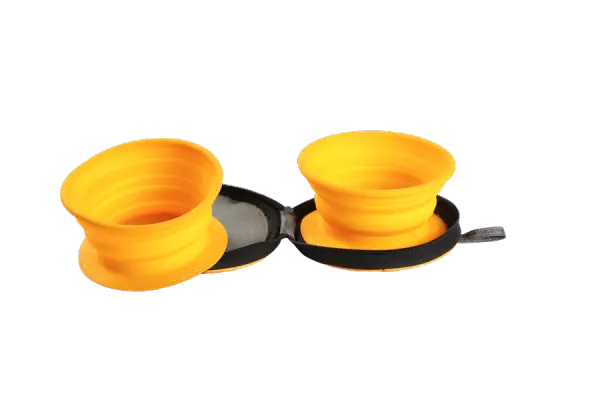 Kiwi Walker TRAVEL DOUBLE BOWL zestaw misek turystycznych pomarańczowych