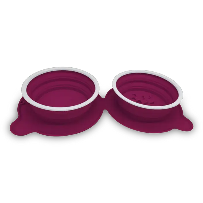 Syta Micha - Miska składana 500ml - bordowa Syta Micha