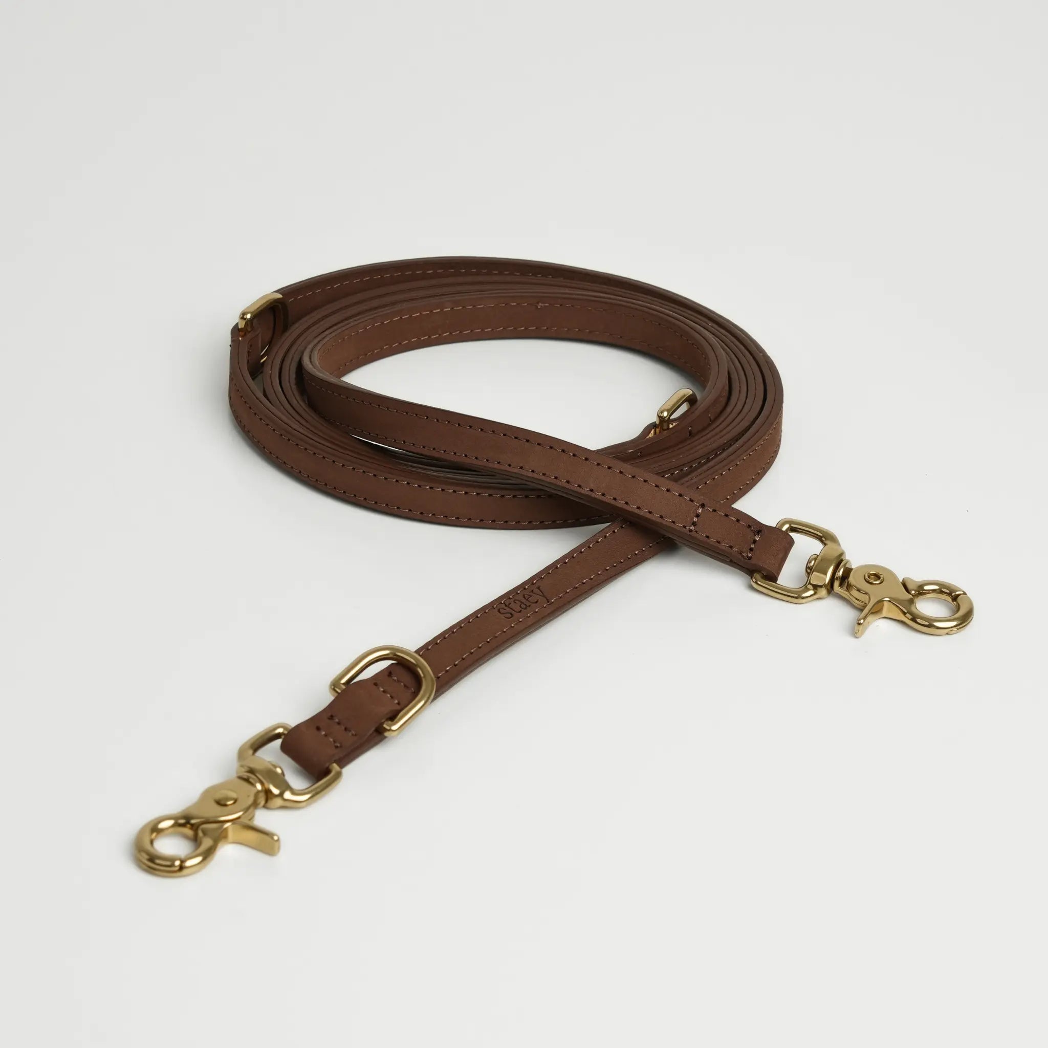 Grace Leather Dog Leash | Chestnut: 2 meters - 2.0 cm