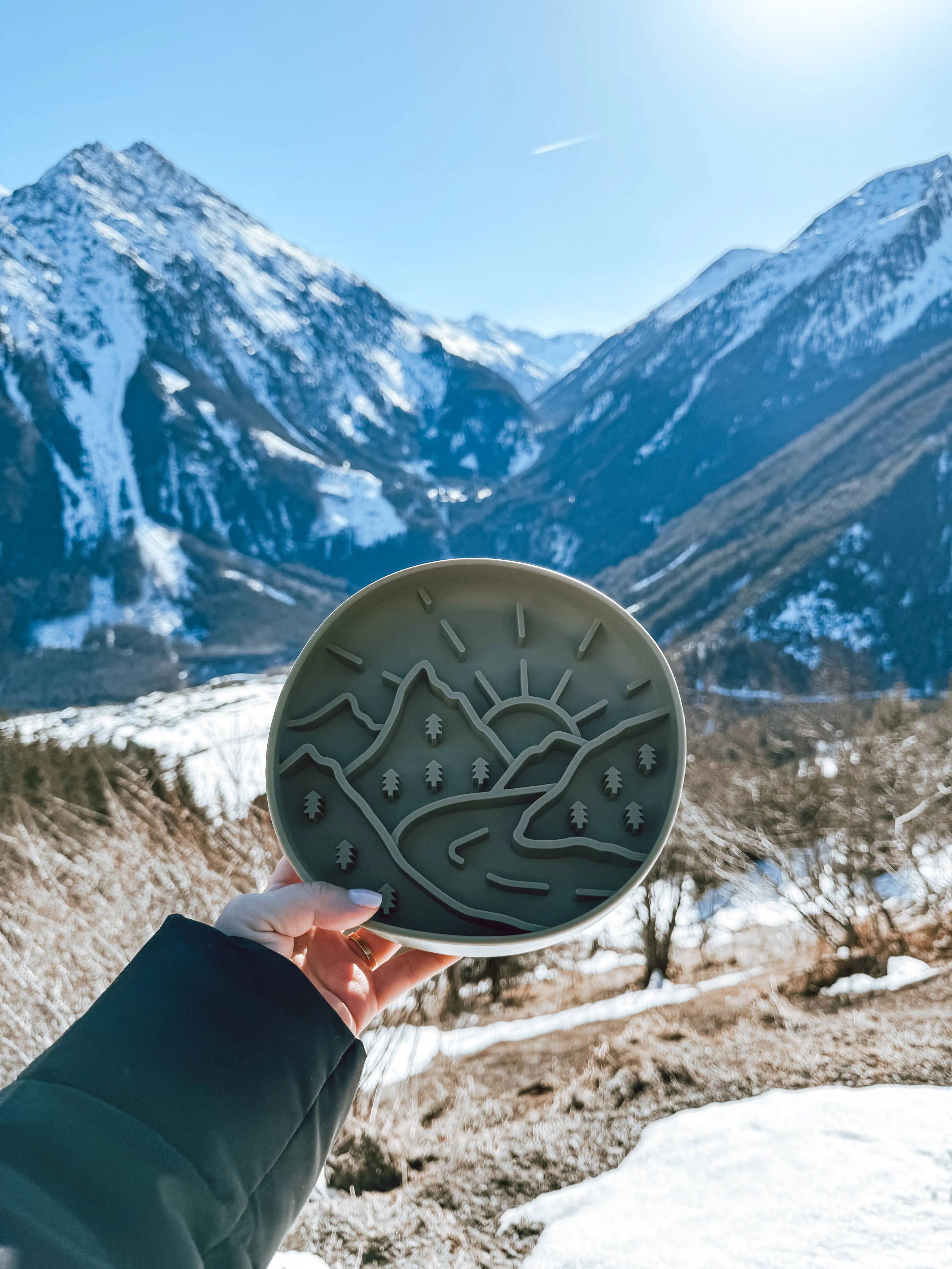 Slow Bowl Mountains – miska spowalniająca i mata do lizania dla psa (Pink)
