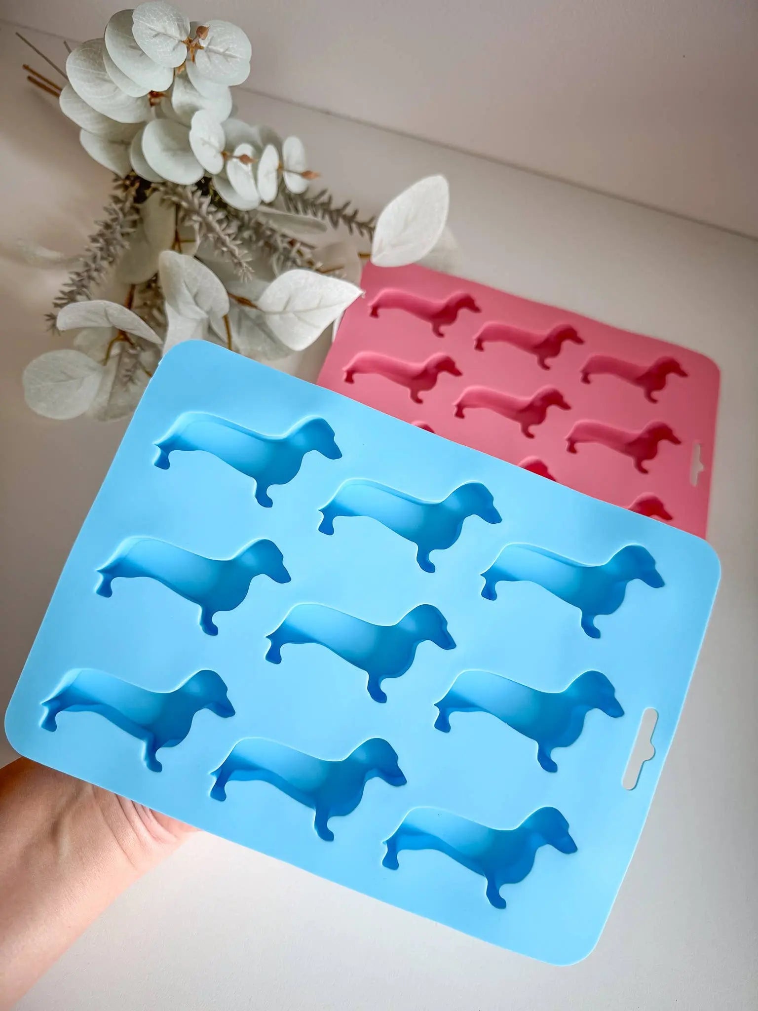 Dachshund Ice Cube Tray – silikonowa foremka do lodu: Orange