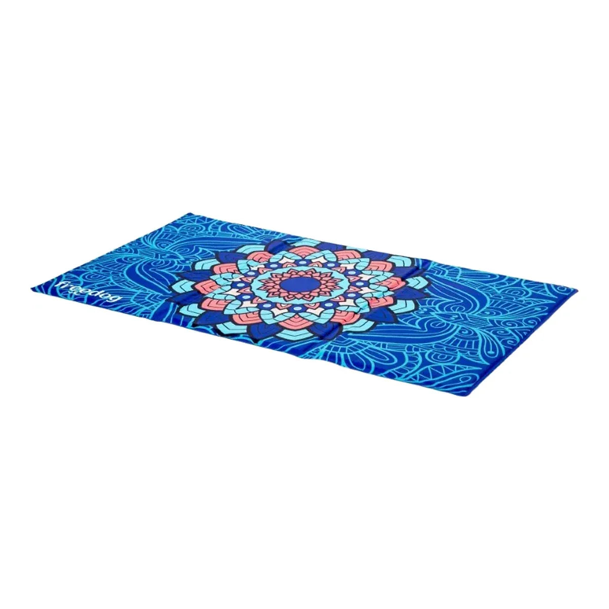 Freedog – Mandala niebieskie 50x40cm – Mata chłodząca – packshot produktu na białym tle