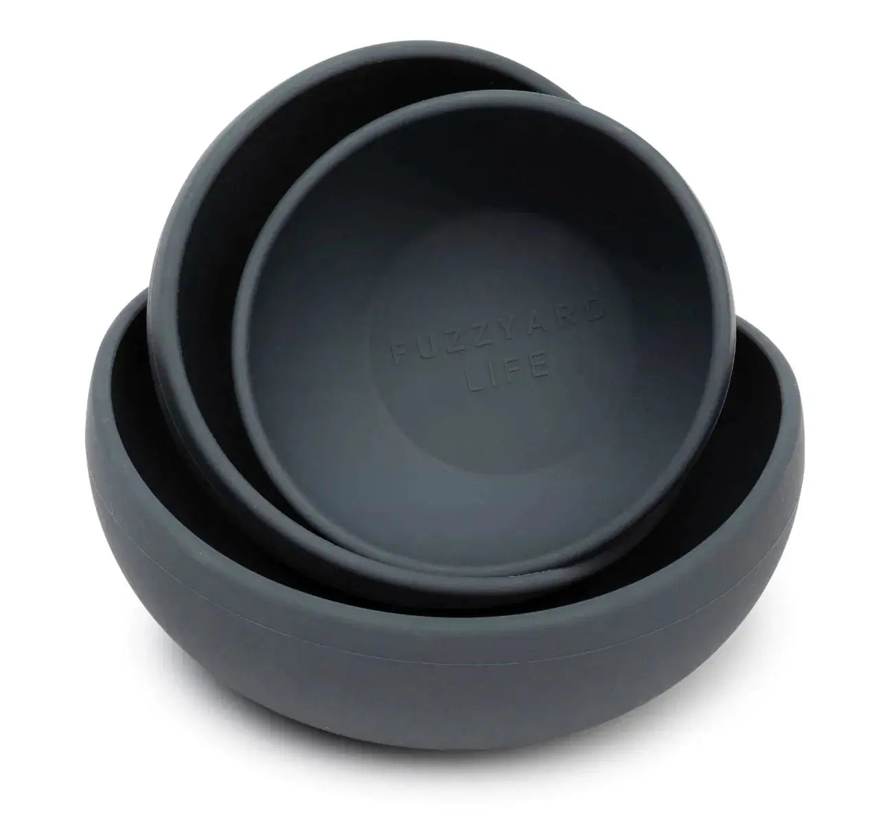 FuzzYard Life Silicone Bowl - Slate Grey M FuzzYard