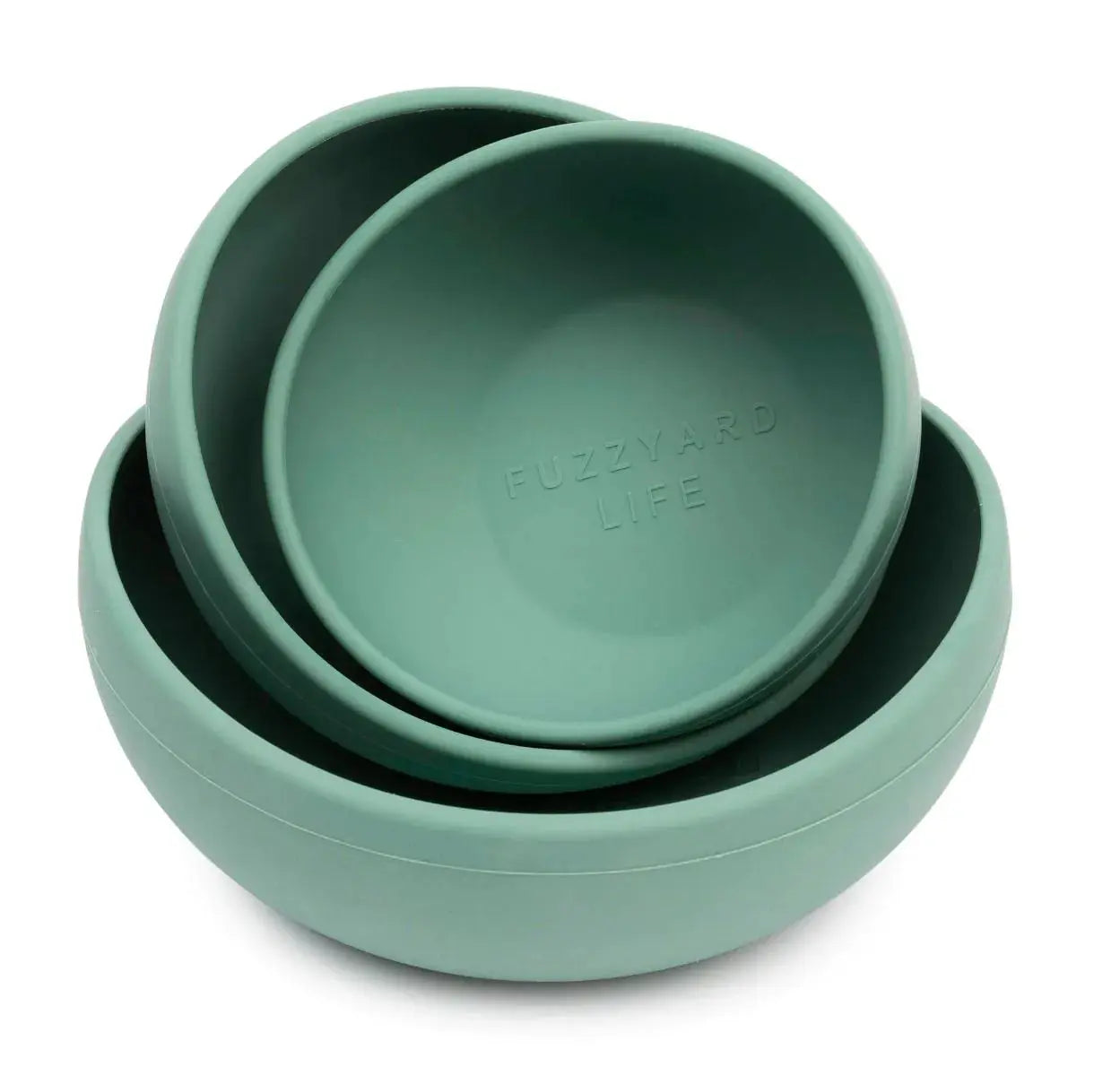 FuzzYard Life Silicone Bowl - Myrtle Green S FuzzYard