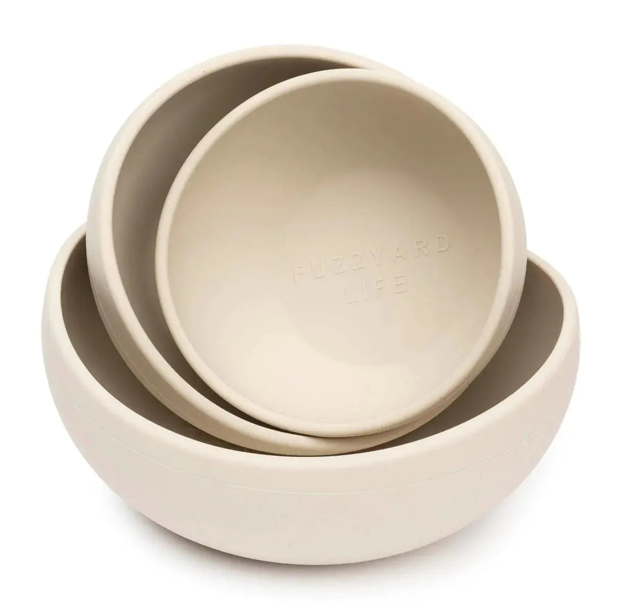 FuzzYard Life Silicone Bowl - Sandstone L FuzzYard