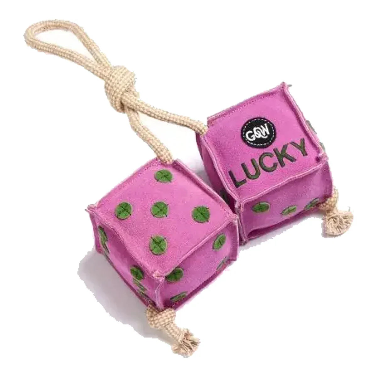 GREEN & WILD'S Lucky Dice (kostki) XL zabawka ekologiczna dla psa – packshot produktu na białym tle