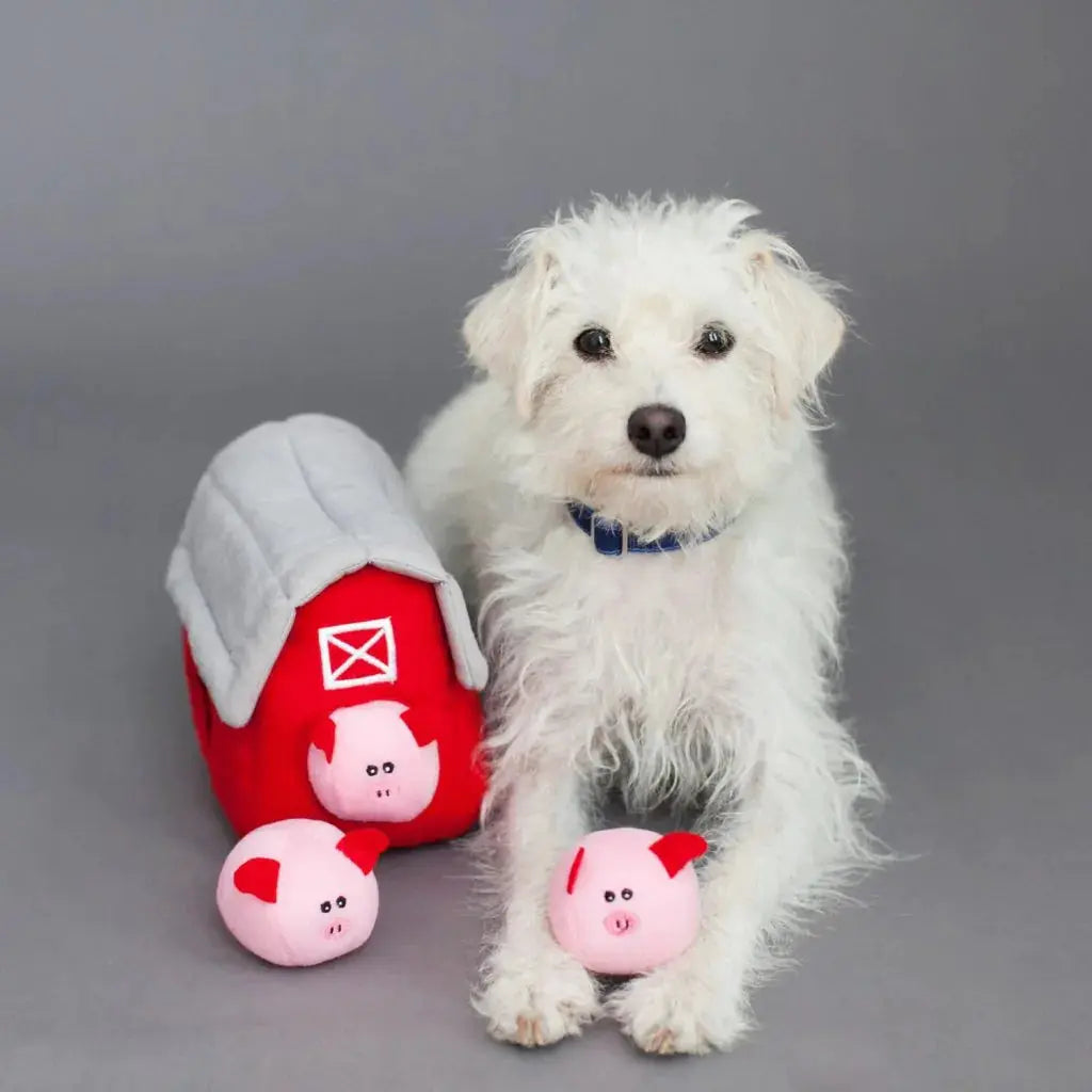 Zippy Paws Burrow® Pig Barn with Bubble Babiez ZippyPaws