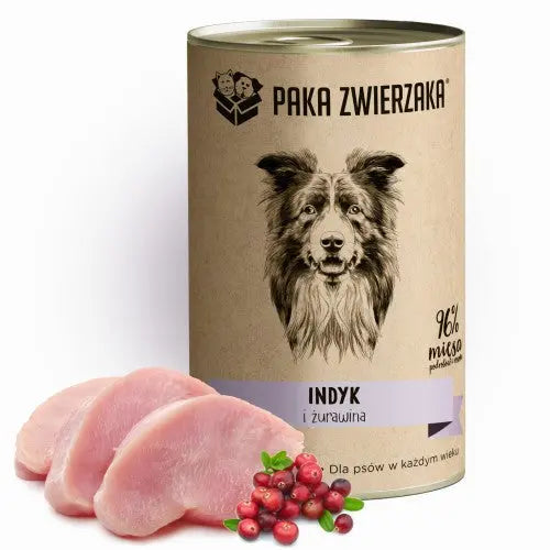 Karma mokra PZ Indyk i żurawina 400g Paka Zwierzaka