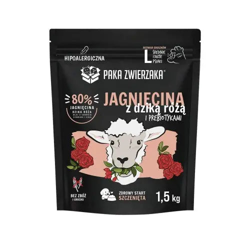 Jagnięcina i dzika róża PUPPY "L" - 1.5kg Paka Zwierzaka