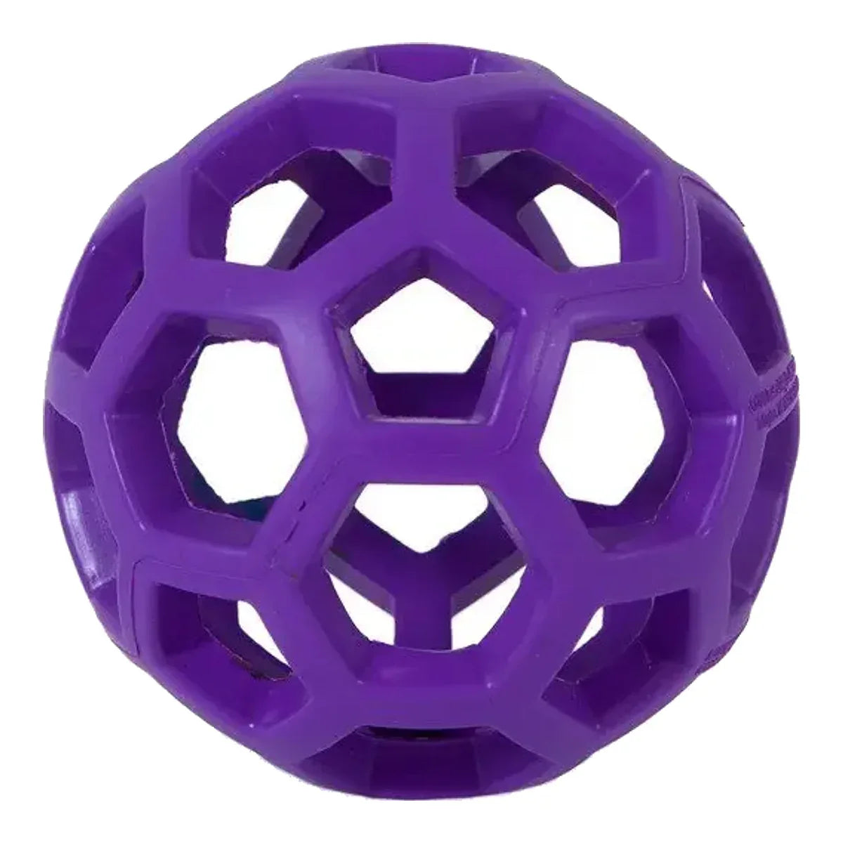 JW Pet - Hol-ee Roller Mini 5 cm - Piłka ażurowa fioletowa – packshot produktu na białym tle