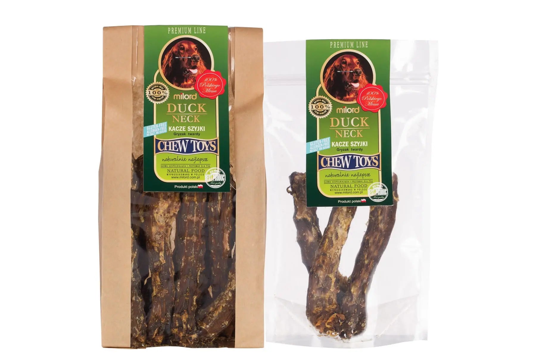 Kacze szyje - suszone gryzaki dla psa - 150g Milord
