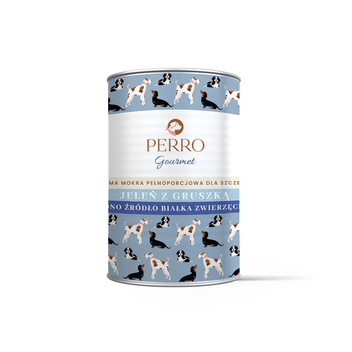 Karma mokra Gourmet JUNIOR Jeleń z gruszką – monobiałkowa formuła dla szczeniąt wszystkich ras 400g Perro