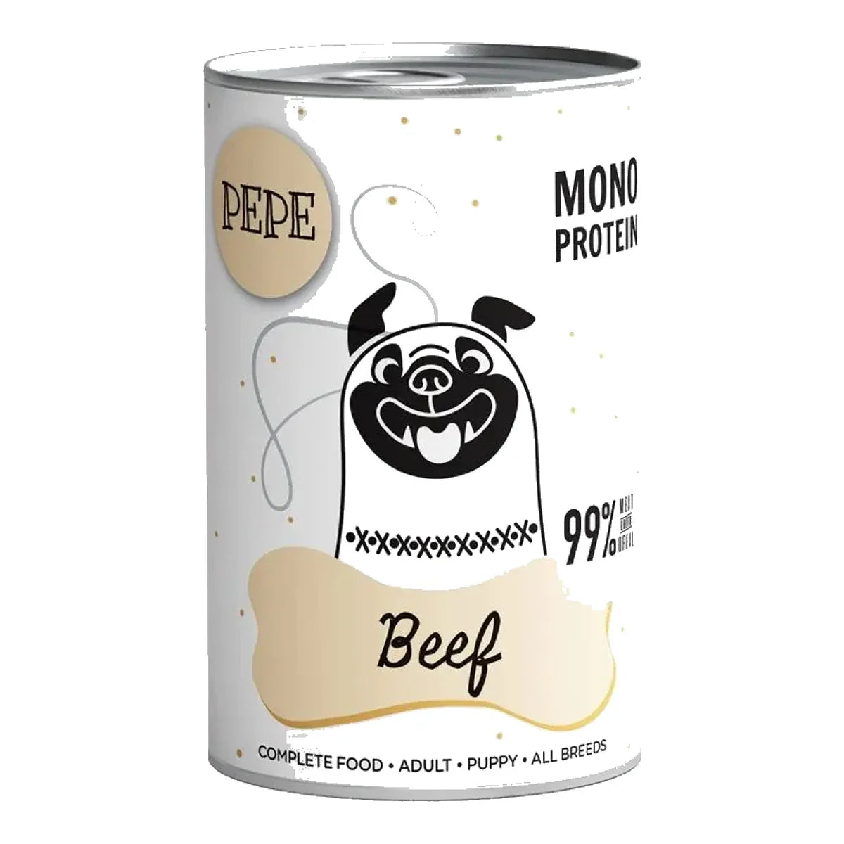 Karma mokra PEPE Beef (wołowina) 400g – packshot produktu na białym tle
