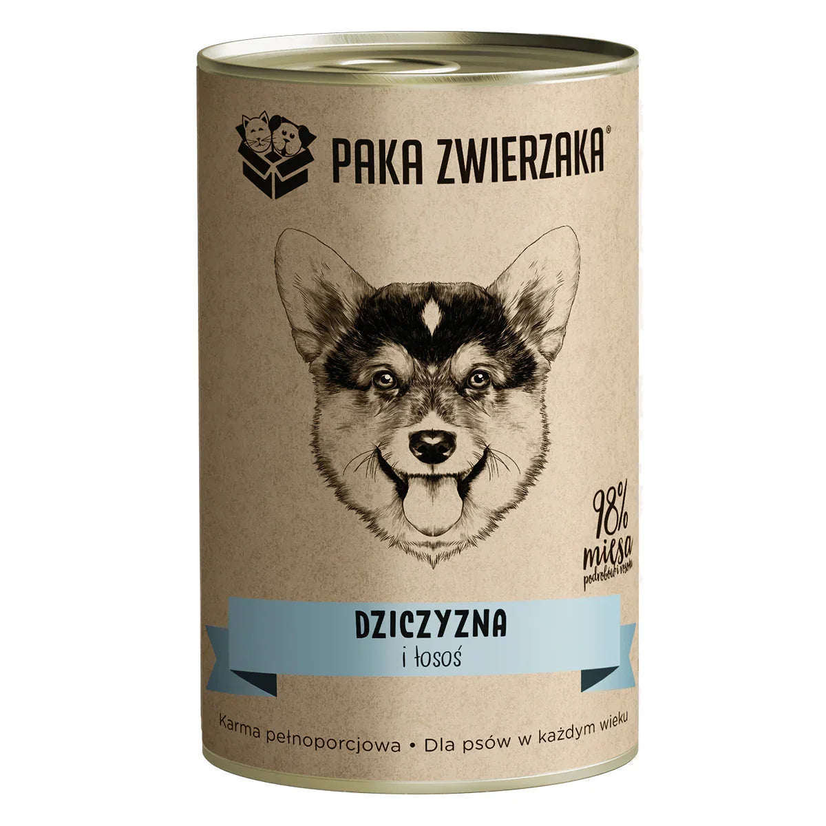 Karma mokra PZ Dziczyzna i łosoś 400g Paka Zwierzaka