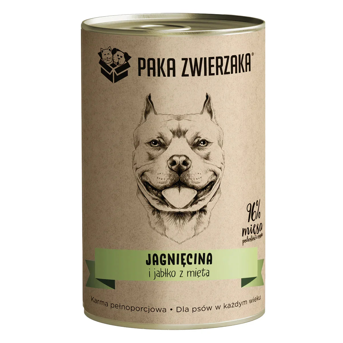 Karma mokra PZ Jagnięcina i jabłko z miętą 400g Paka Zwierzaka