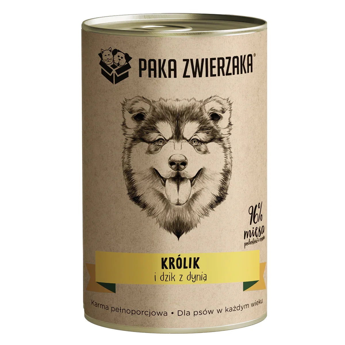 Karma mokra PZ Królik i dzik z dynią 400g Paka Zwierzaka