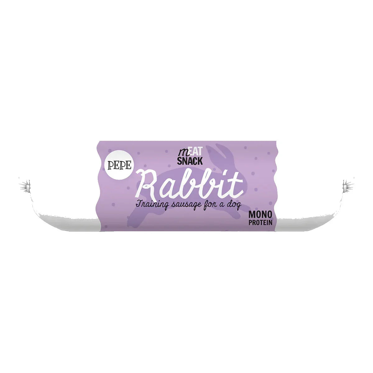 Kiełbaska PEPE Rabbit (królik) 200g – packshot produktu na białym tle
