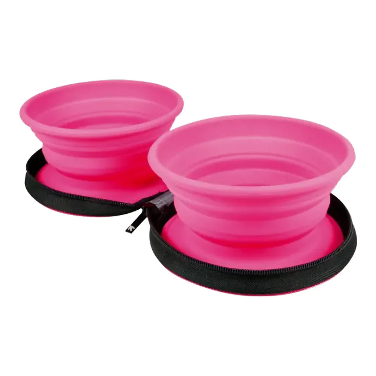 Kiwi Walker TRAVEL DOUBLE BOWL zestaw misek turystycznych różowych – packshot produktu na białym tle