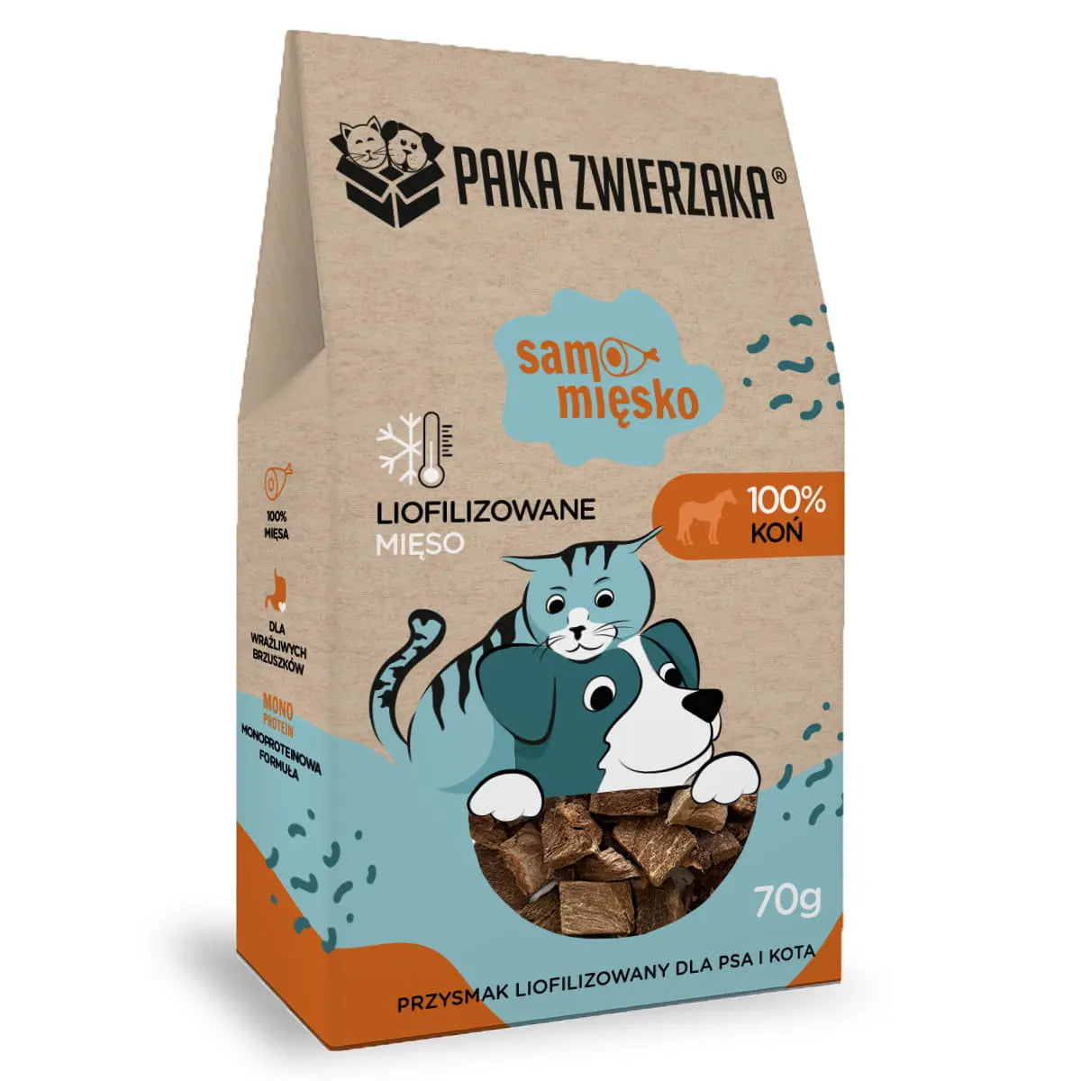 Przysmak liofilizowany Samo Mięsko KOŃ 70g Paka Zwierzaka