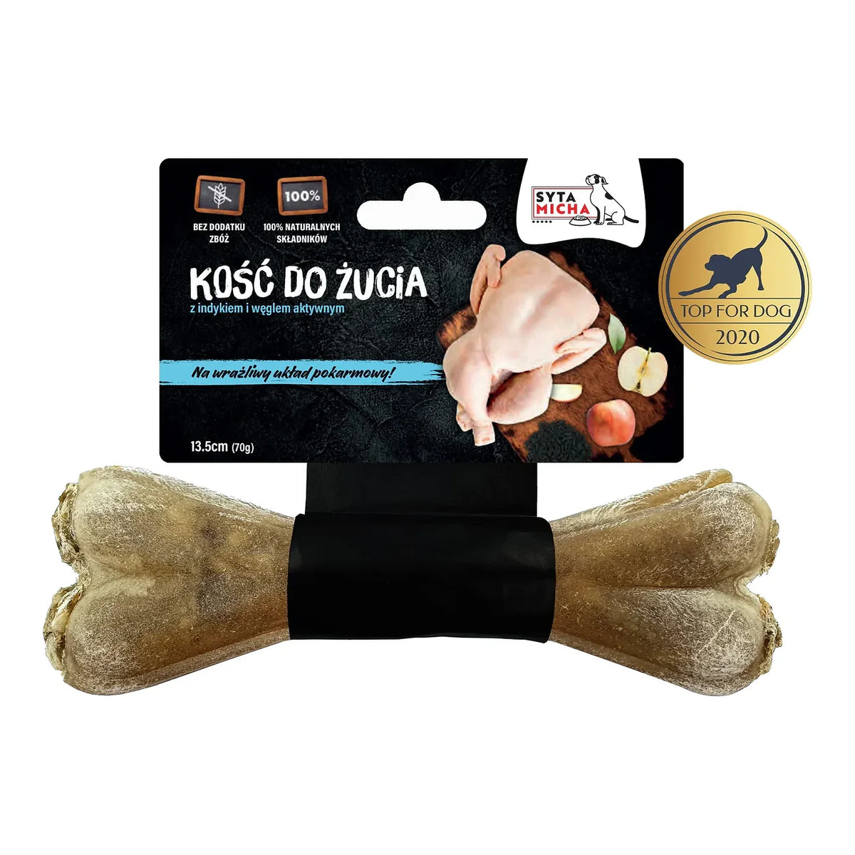 Kość do żucia dla psa na delikatny układ pokarmowy 13.5 cm – packshot produktu na białym tle