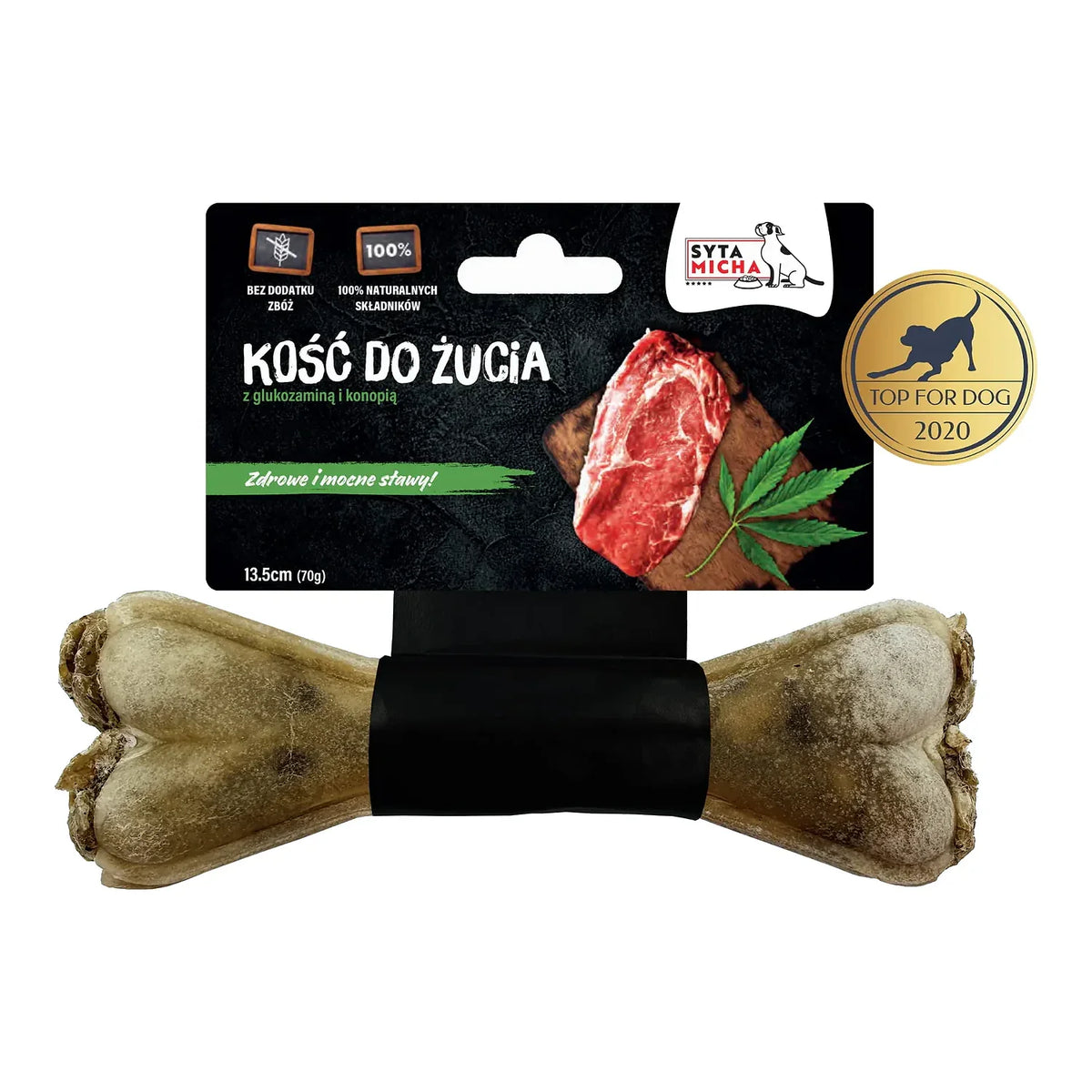 Kość do żucia dla psa na mocne stawy 13.5 cm – packshot produktu na białym tle