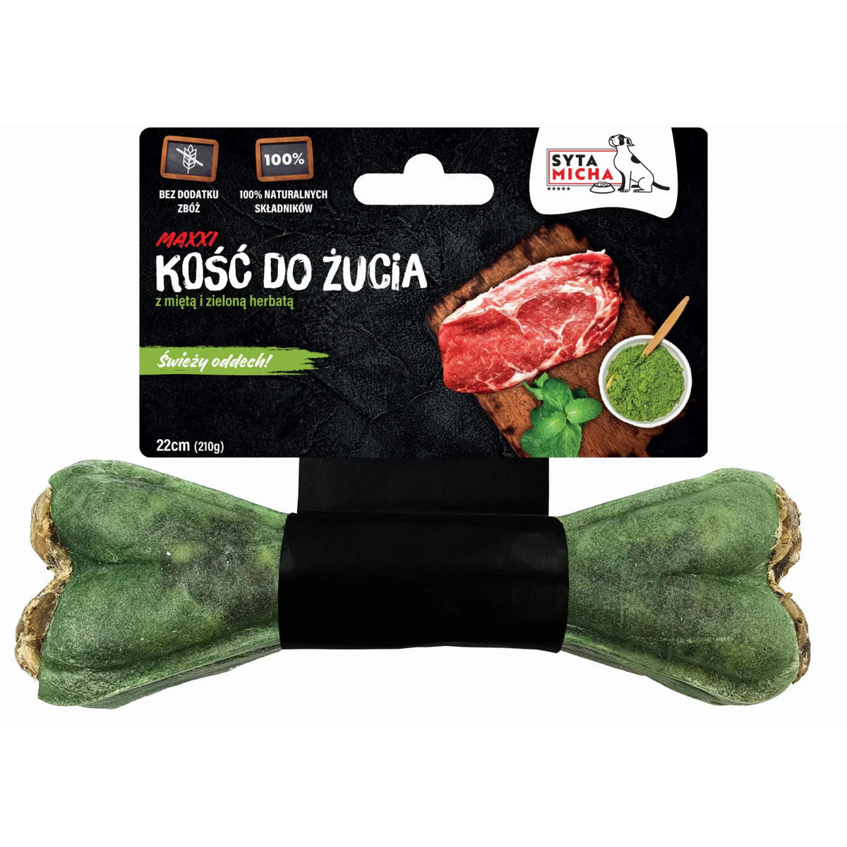 Kość do żucia dla psa na świeży oddech 22cm MAXXI Syta Micha