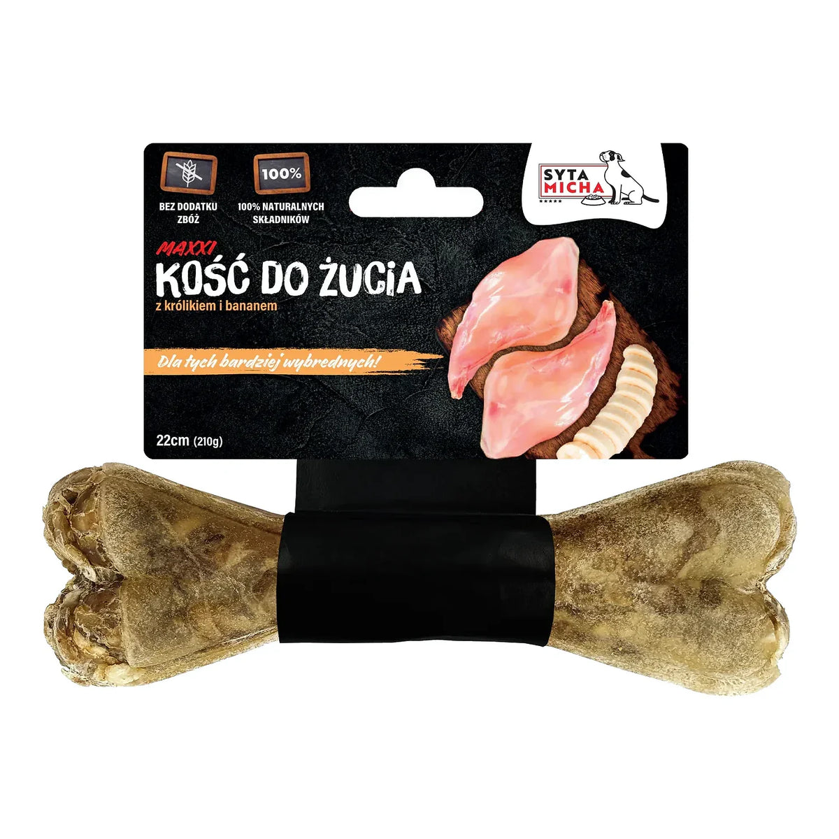 Kość do żucia dla wybrednych psów 22cm MAXXI – packshot produktu na białym tle