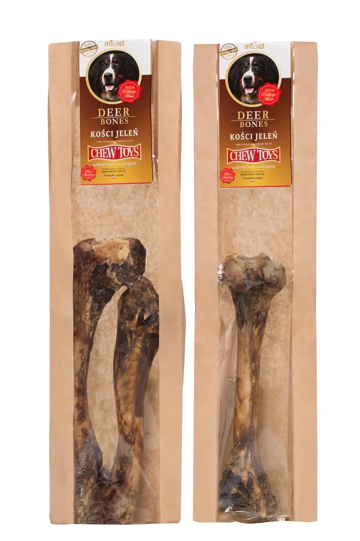Kości jelenia - suszony gryzak dla psa - 1szt. Milord
