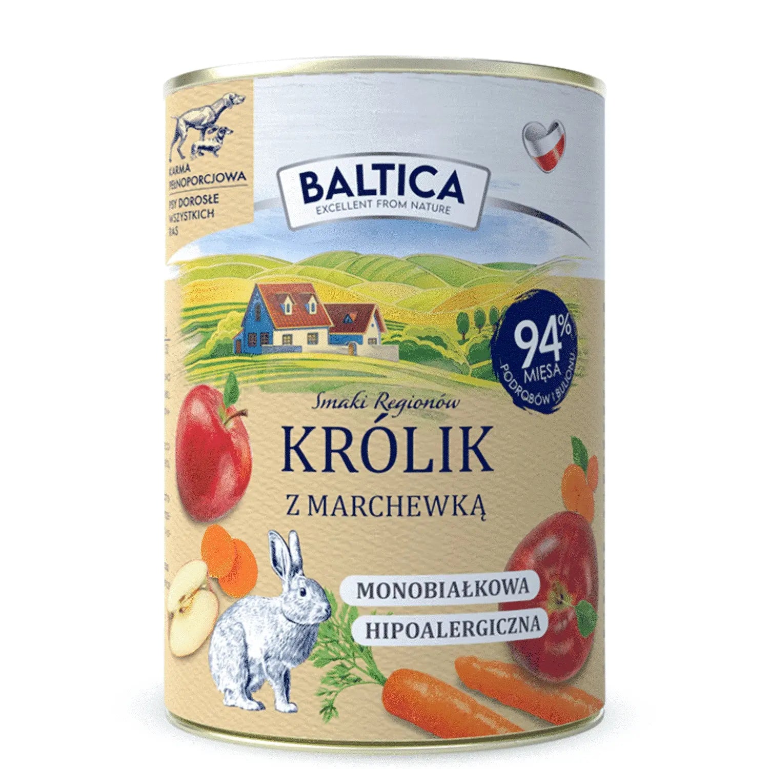 Baltica Karma Mokra Królik Z Marchewką 400g