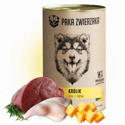 Karma mokra PZ Królik i dzik z dynią 400g Paka Zwierzaka