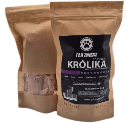 Naturalne smaczki z królika 25g Pan Zwierz