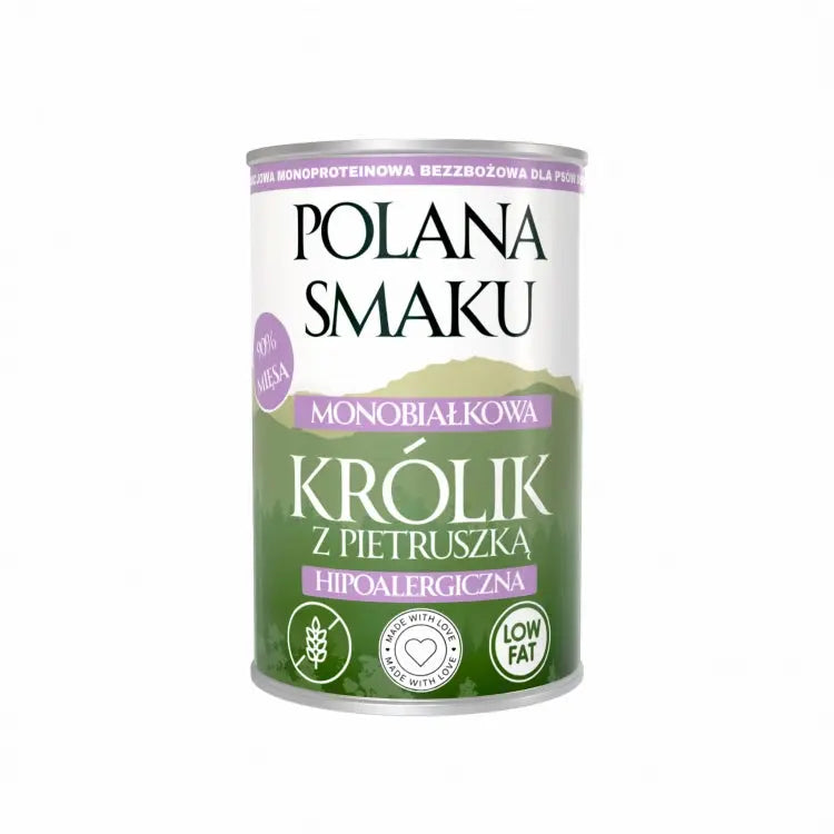 Polana Smaku – królik z pietruszką 400g karma mokra