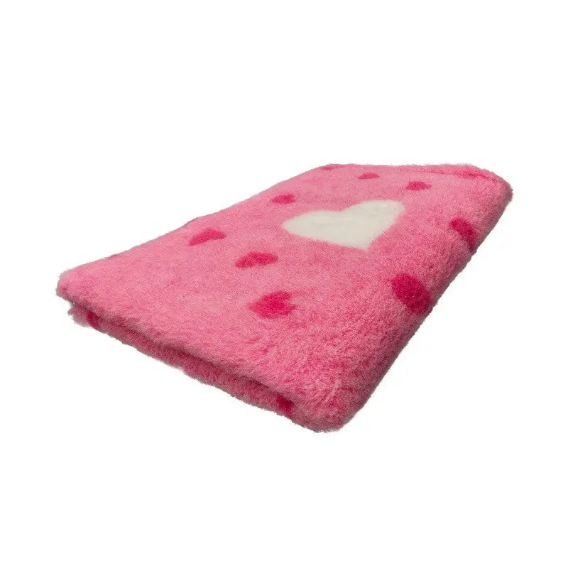 Legowisko antypoślizgowe DRY BED 28mm różowy serca łapy BUBA A264 75x50cm DRY BED