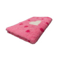 Legowisko antypoślizgowe DRY BED 28mm różowy serca łapy BUBA A264 100x75cm DRY BED