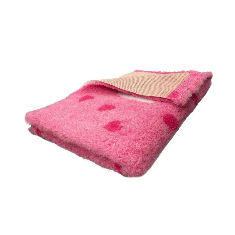 Legowisko antypoślizgowe DRY BED 28mm różowy serca łapy BUBA A264 75x50cm DRY BED