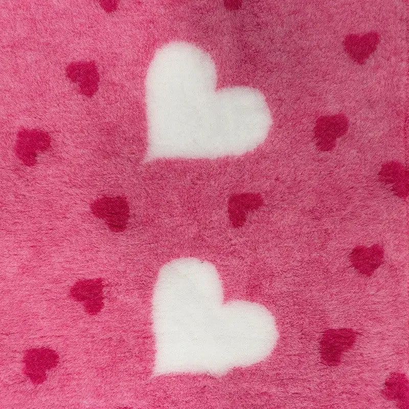 Legowisko antypoślizgowe DRY BED 28mm różowy serca łapy BUBA A264 75x50cm DRY BED