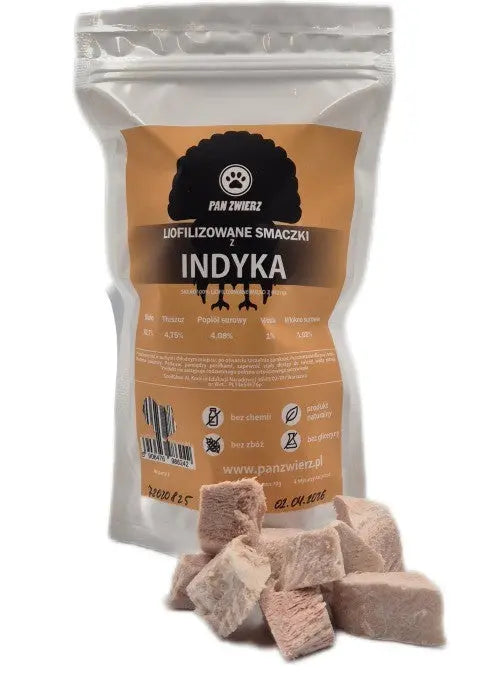 Liofilizowane smaczki z indyka 70g Pan Zwierz