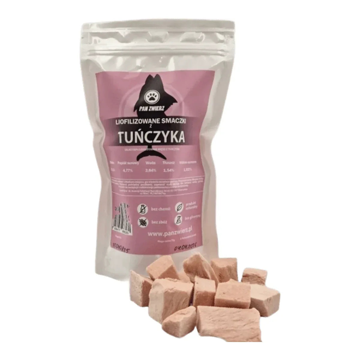 Liofilizowane smaczki z Tuńczyka 70g – packshot produktu na białym tle