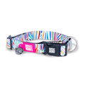Max&Molly GOTCHA! Smart ID Collar Magic Zebra - obroża z zawieszką smart Tag dla psa, wzór tęczowa zebra - S Max&Molly
