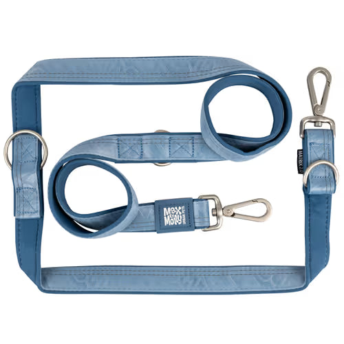 Max&Molly Multi Function Leash Matrix 2.0 Ocean - przepinana smycz dla psa, odblaskowa, niebieska Max&Molly