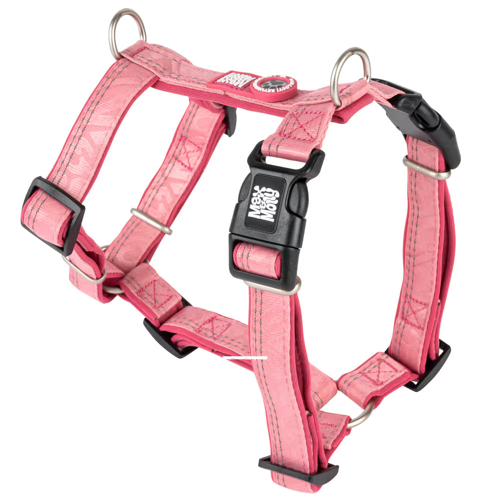 Max&Molly Comfort Harness Matrix 2.0 Rose - miękkie szelki dla psa, z identyfikatorem QR i regulacją, pastelowy różowy Max&Molly
