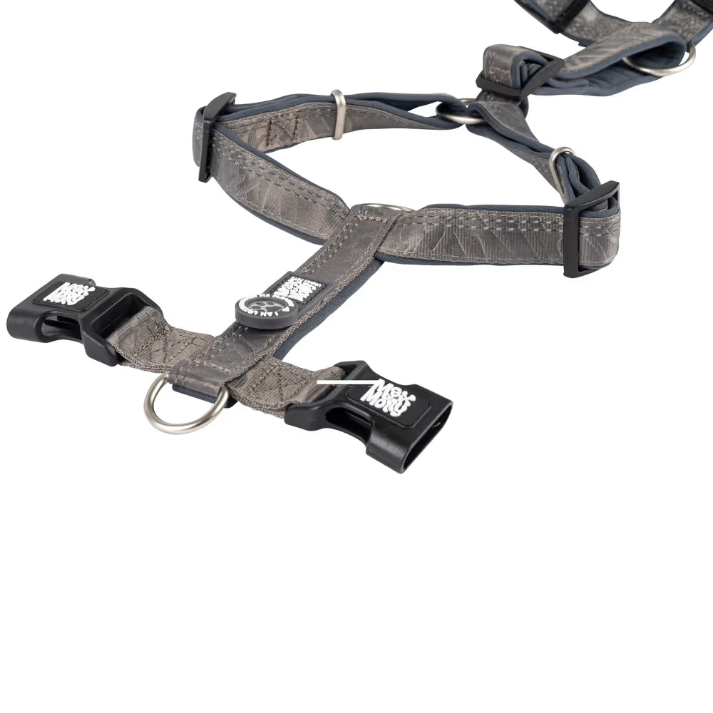 Max&Molly Comfort Harness Matrix 2.0 Stone - miękkie szelki dla psa, z identyfikatorem QR i regulacją, szare Max&Molly