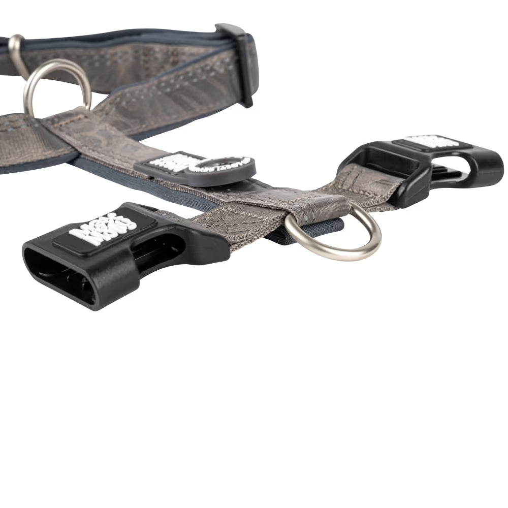 Max&Molly Comfort Harness Matrix 2.0 Stone - miękkie szelki dla psa, z identyfikatorem QR i regulacją, szare Max&Molly