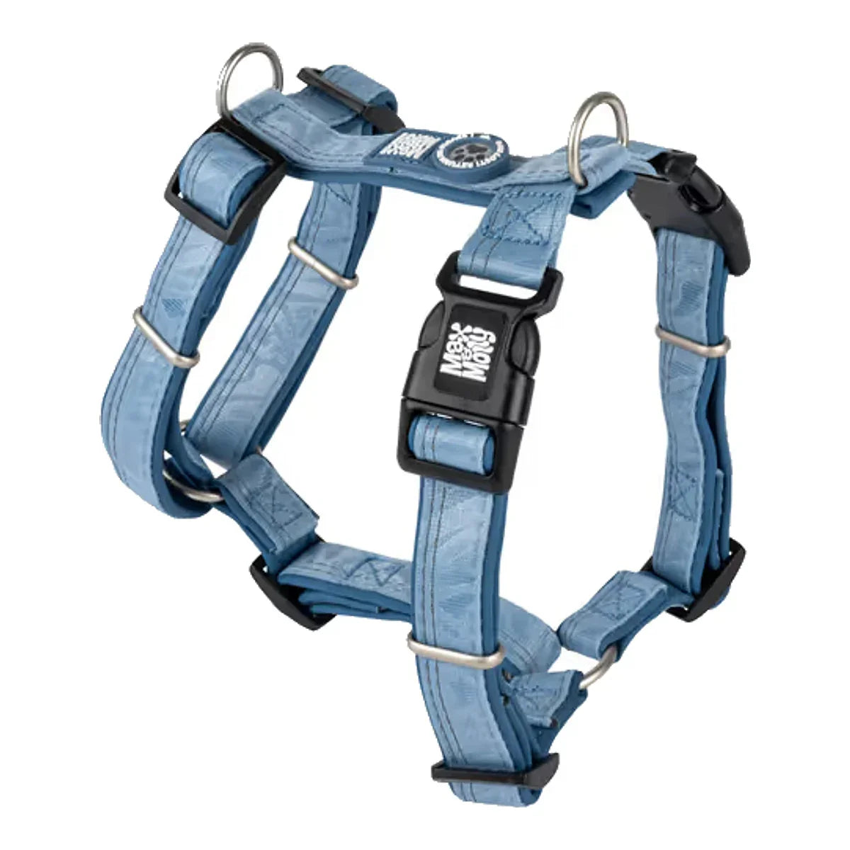 Max&Molly Comfort Harness Matrix 2.0 Ocean - miękkie szelki dla psa, z identyfikatorem QR i regulacją, niebieskie – packshot produktu na białym tle